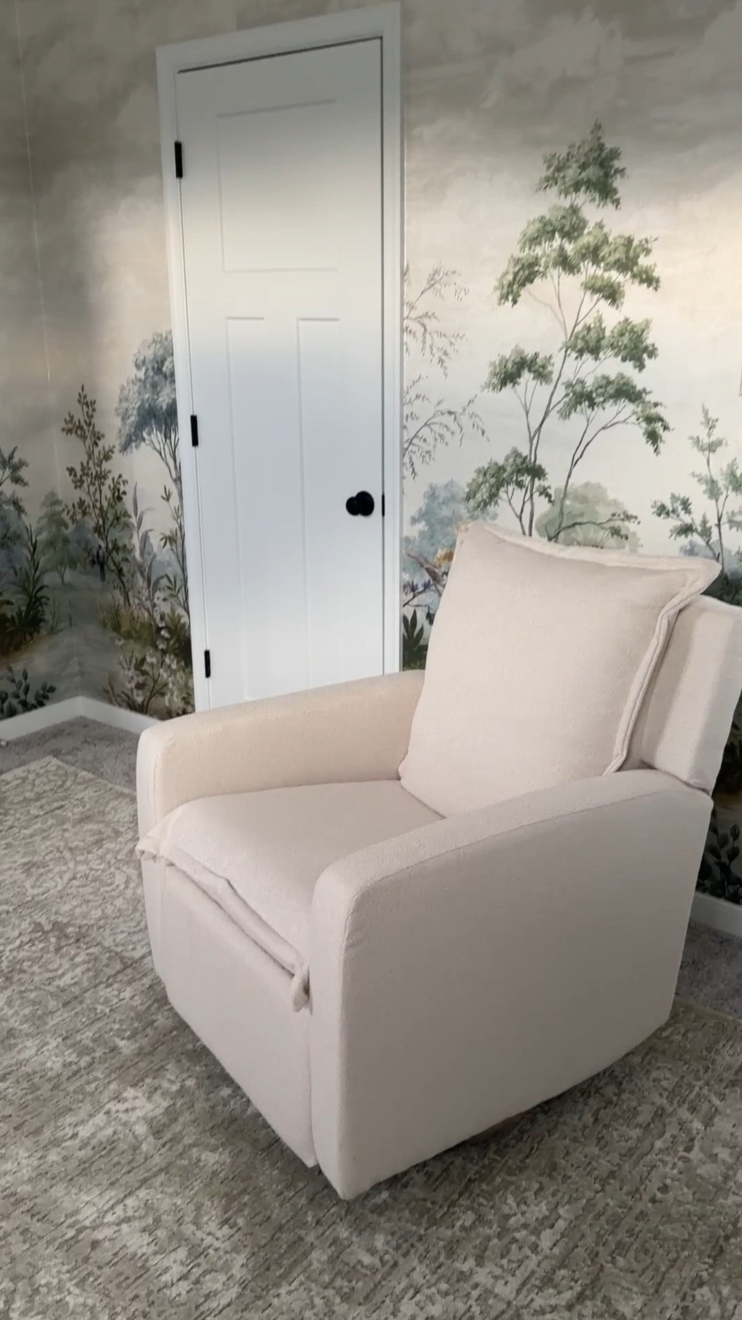In LOVE with the glider for the nursery! So comfy I can’t even describe it. High performance swift alabaster fabric, 180° swivel, motorized recline, wooden basee

#LTKHome #LTKBaby