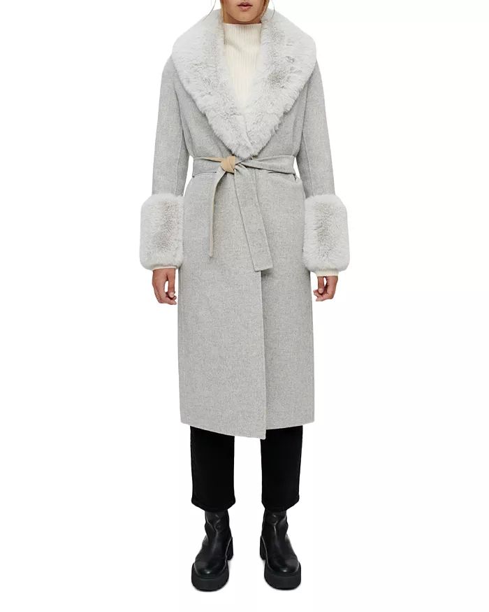 Galaxyru Faux Fur Trim Coat | Bloomingdale's (US)