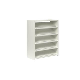 40 H 15-Pair 5-Tier White Laminate Shoe Rack | The Home Depot