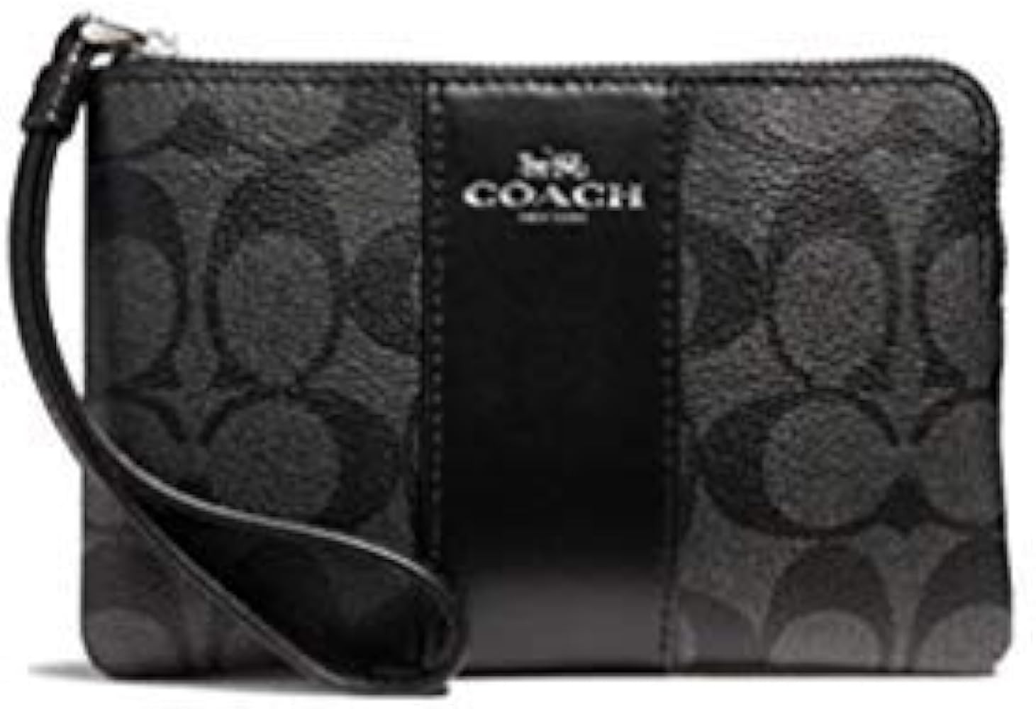 COACH WOMENS Corner Zip Wristlet In Canvas Leather | Amazon (US)