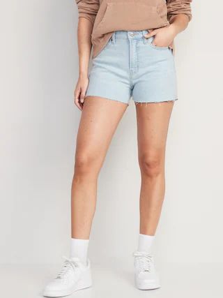 High-Waisted OG Straight Cut-Off Jean Shorts for Women -- 3-inch inseam | Old Navy (US)