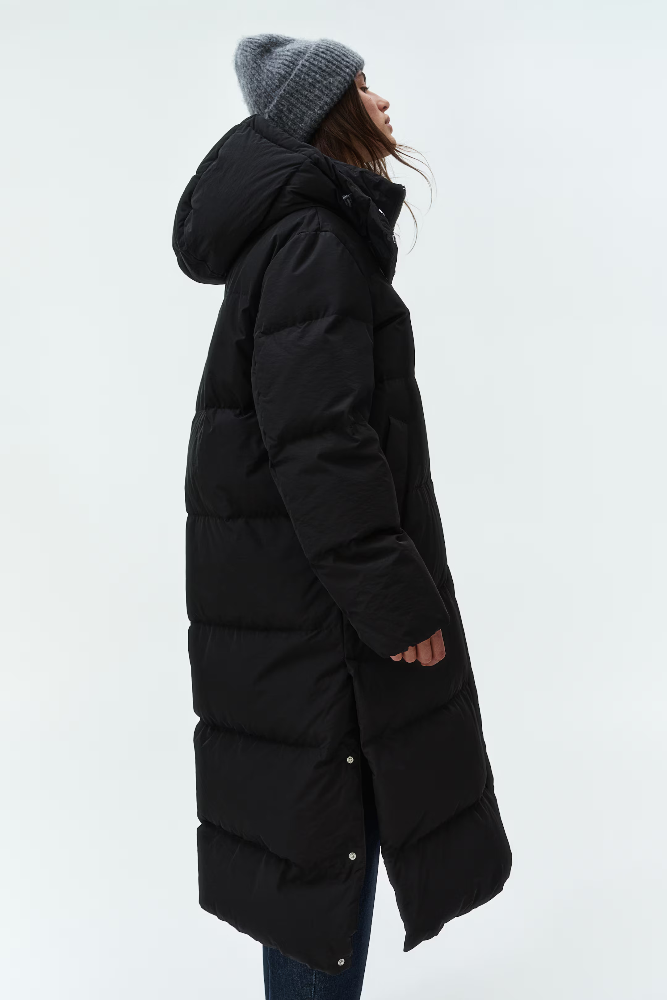 Water-repellent puffer down coat - Black - Ladies | H&M GB | H&M (UK, MY, IN, SG, PH, TW, HK)