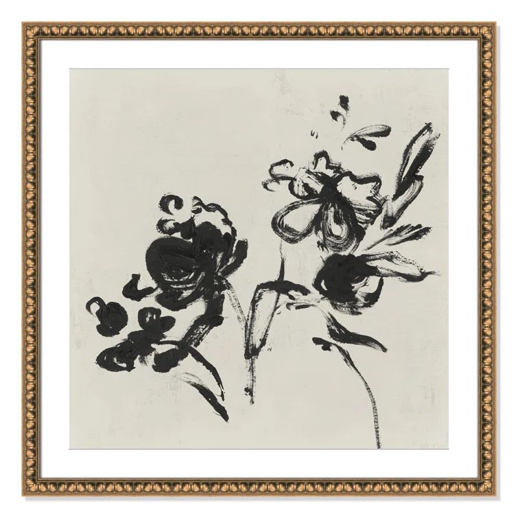 Black Florals I by Isabelle Z - Picture Frame Painting | Wayfair North America
