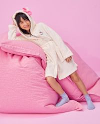 Girls Hello Kitty® Applique Fleece Robe - white | The Children's Place