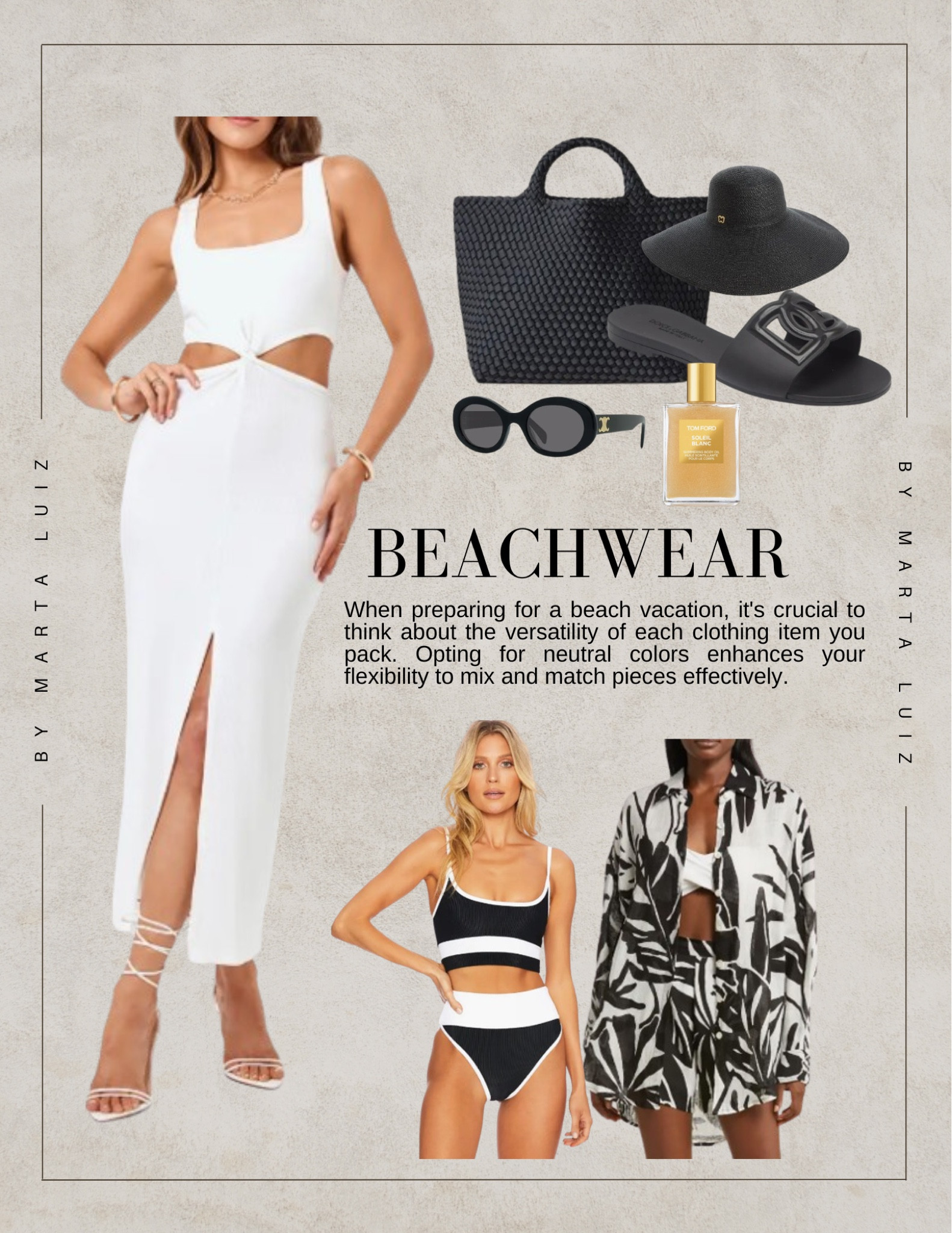 Beach Vacation/Chic & Elevated Resortwear Outfit Ideas

Whether you're gearing up for a spring vacation or simply daydreaming about more comfortable days, I've curated some outfit ideas perfect for a beach vacation. 

When preparing for a beach vacation, it's crucial to think about the versatility of each clothing item you pack. Opting for neutral colors enhances your flexibility to mix and match pieces effectively.

These versatile pieces are suitable for any destination, even if it's just your local pool once summer arrives.

#LTKstyletip #LTKtravel #LTKswim