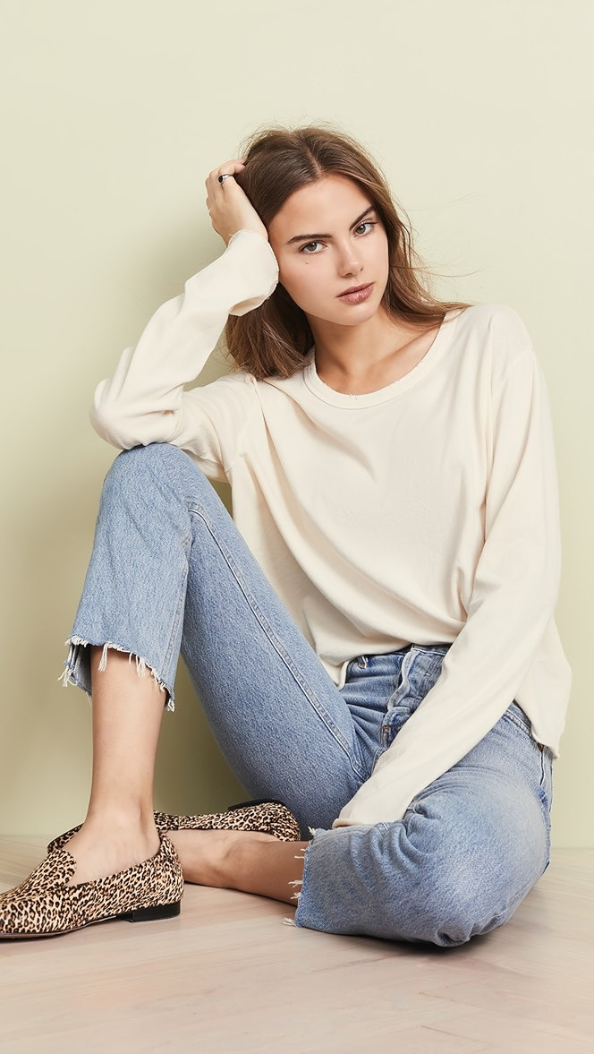 Riley High Rise Straight Crop Jeans | Shopbop