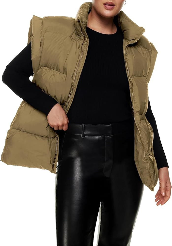 Yidarer Women's Zip Up Puffer Vest Stand Collar Sleeveless Padded Coat with Pockets | Amazon (US)
