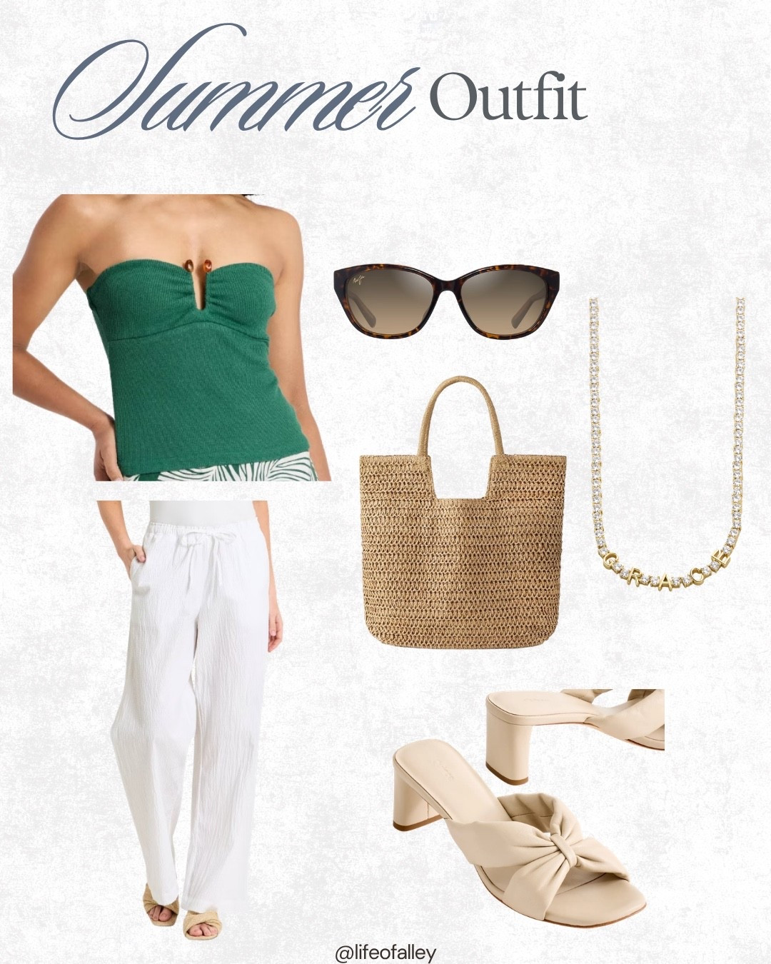 Classy summer outfit idea.