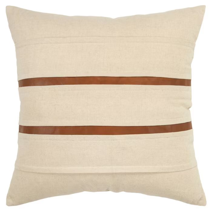 20&#34;x20&#34; Oversize Striped Polyester Filled Square Throw Pillow Cream - Donny Osmond Home | Target