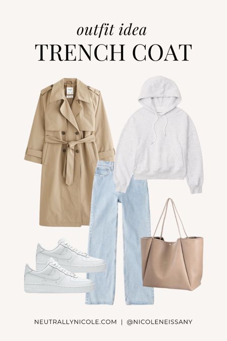 Spring trench coat outfit

// spring outfit, spring outfits, how to wear a trench coat, how to style a trench coat, trench coat trend, 2024 spring trends, 2024 spring fashion trends, capsule wardrobe, spring staples, trench coat, casual outfit, brunch outfit, school outfit, casual work outfit, casual date night outfit, coffee outfit, travel outfit, airport outfit, hoodie, sweatshirt, straight leg denim, straight leg jeans, light wash jeans, light wash denim, Air Force 1 sneakers, white sneakers, spring sneakers, spring sneaker trends, tote bag, Abercrombie jeans, Abercrombie, Amazon fashion, neutral outfit, neutral fashion, neutral style, Nicole Neissany, Neutrally Nicole, neutrallynicole.com (3.17)

#LTKfindsunder50 #LTKfindsunder100 #LTKSeasonal #LTKitbag #LTKtravel #LTKsalealert #LTKstyletip #LTKshoecrush