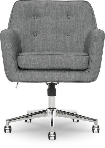Serta - Ashland 5-Pointed Star Memory Foam Office Chair - Gray | Best Buy U.S.