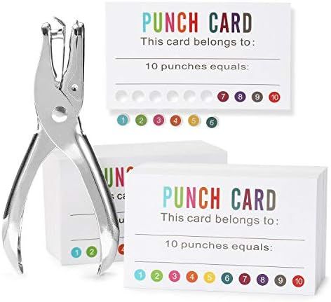 ONEDONE Punch Cards (Pack of 200) Reward Punch Cards for Classroom Behavior Incentive Awards for ... | Amazon (US)