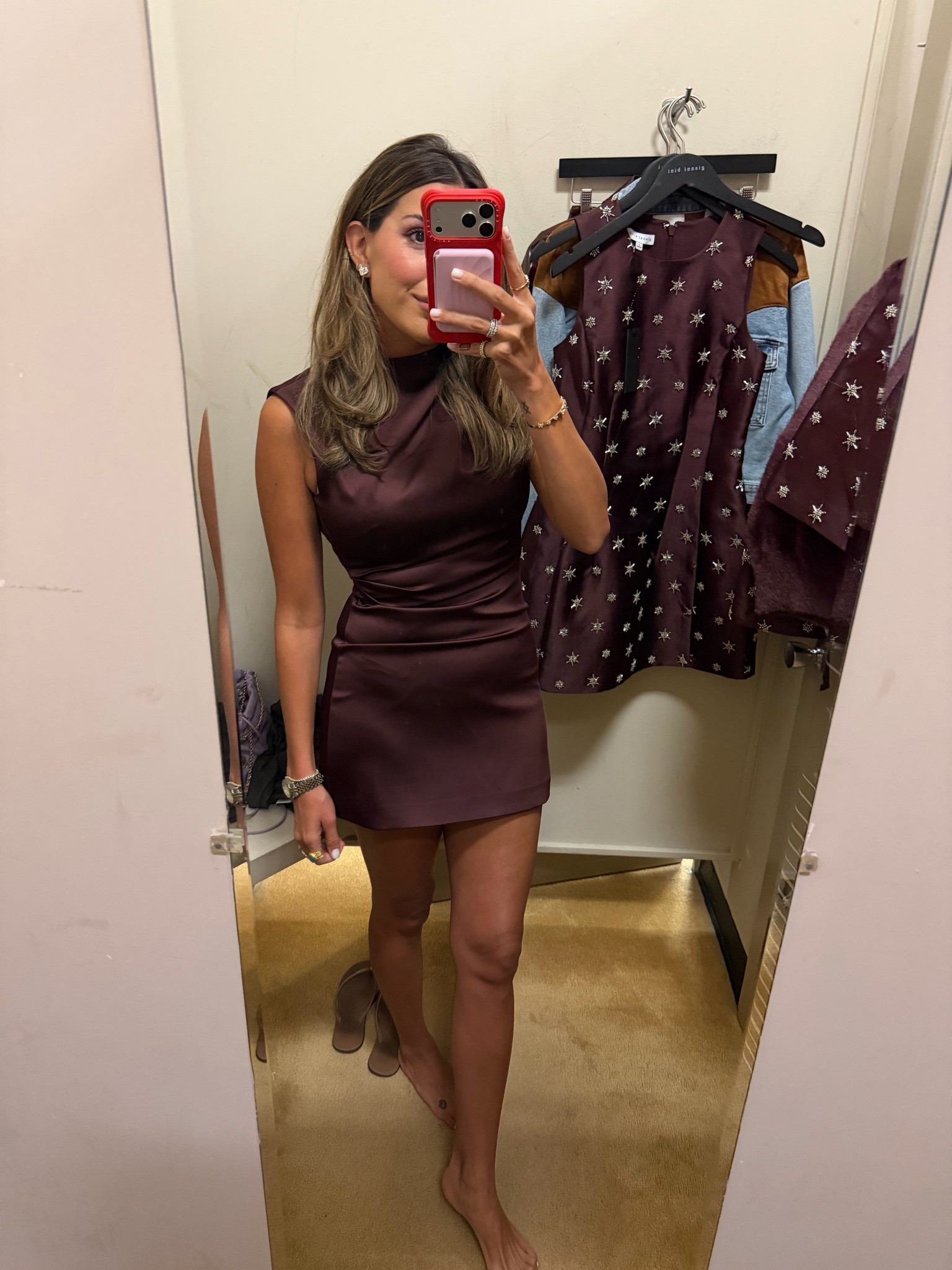 this satin mock neck dress came home with me!! will be so cute in the fall too with a poplin shirt underneath! 

I took a size 2!


game day, college football, texas A&M, Aggies, game day outfit

#LTKootd