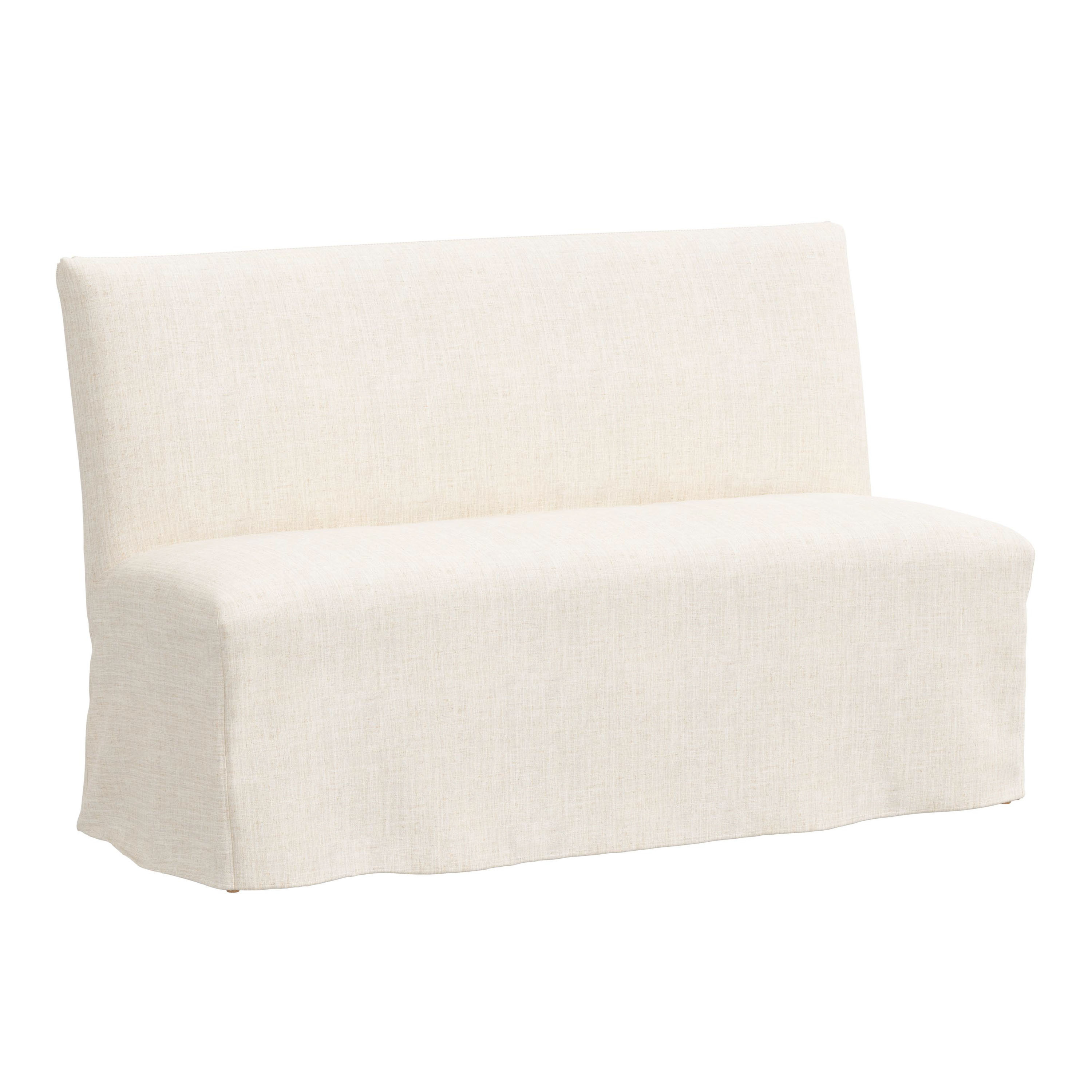Landon Linen Slipcover Banquette Dining Bench | World Market