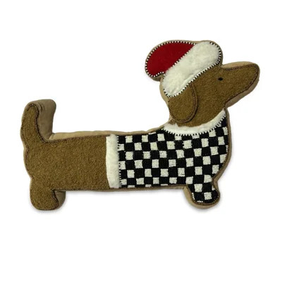 Holiday Dachshund Shape Throw Pillow | Wayfair North America
