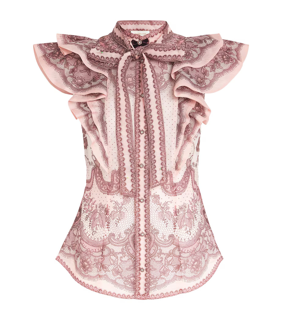 Linen-Silk Crush Blouse | Harrods