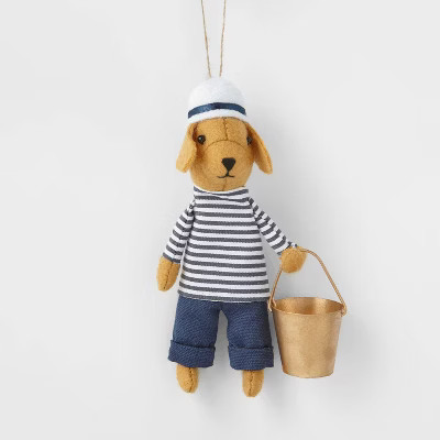 Felt Sailor Dog with Bucket Christmas Tree Ornament - Wondershop™ | Target