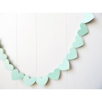 Mint Heart Garland/Light Green Wedding Decoration Love Bunting Anniversary Decor Photo Prop Adjustable Hand Sewn | Etsy (US)