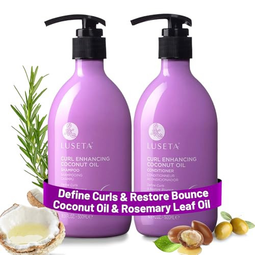 Luseta Curly Hair Shampoo and Conditioner Set with Coconut Oil, Unlimited Bounce and Definition for wavy and Coily hair, Reduce Frizz and Repair Dry Hair, for All Curl Types Sulfate Free 16.9Fl oz×2 | Amazon (US)