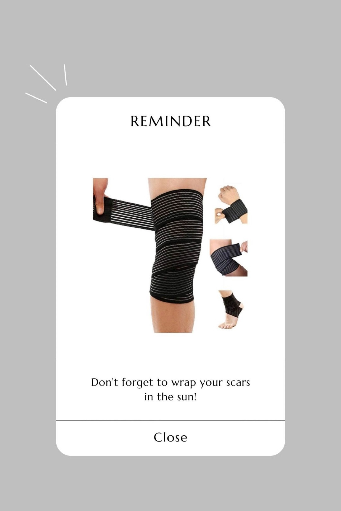 Easy on the go ace wraps to protects scars from the sun when out and about!

#LTKtravel #LTKFind #LTKFitness