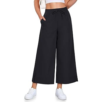 CAMPSNAIL Wide Leg Pants Women - 25"/29" Casual Summer Capri Sweatpants Lightweight Yoga Pants fo... | Amazon (US)