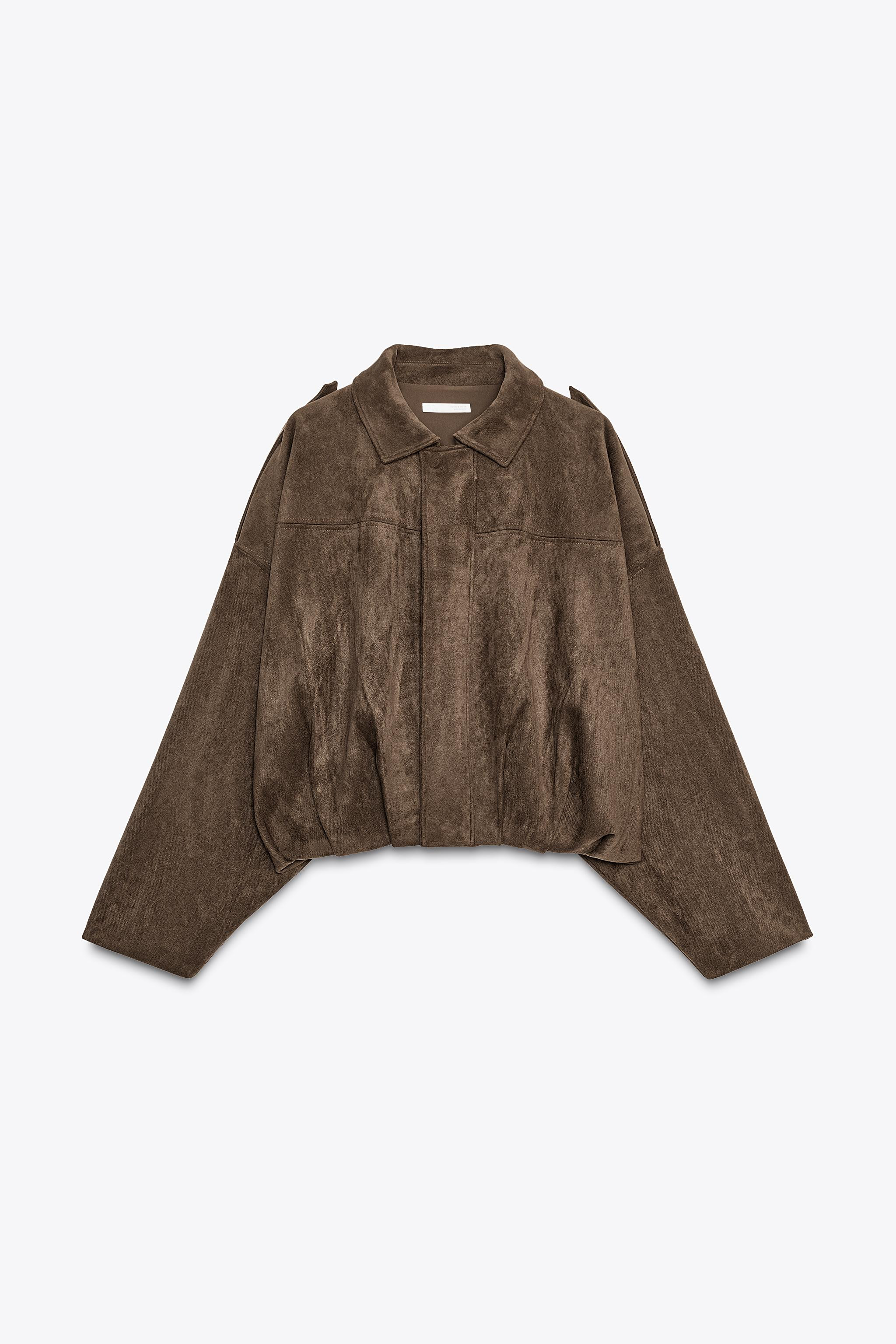 SUEDE EFFECT BOMBER JACKET | Zara AU