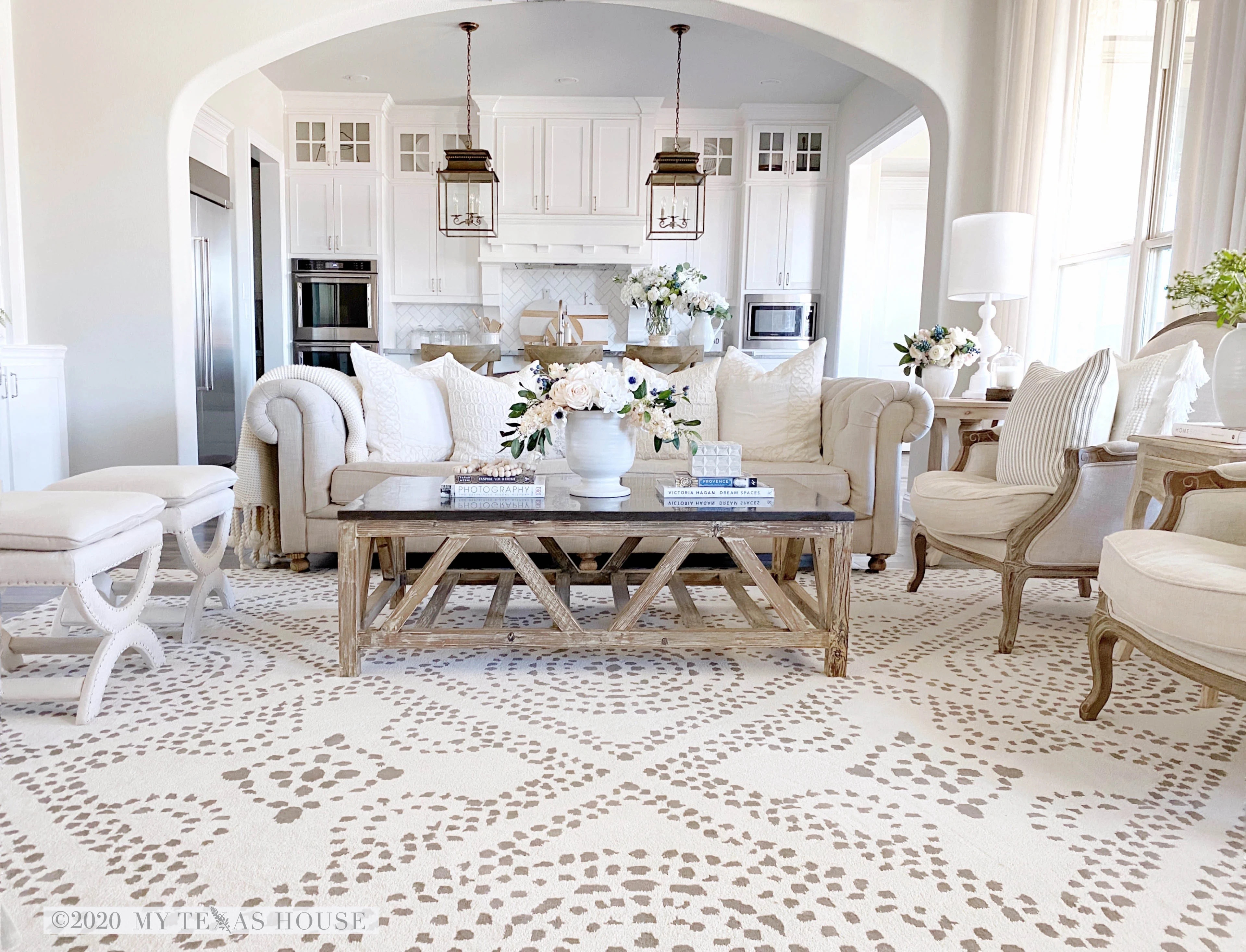 My Texas House Saltillo Rug, Natural, 5'3" x 7'6" | Walmart (US)