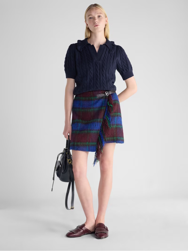 Free Assembly Women's and Women's Plus Fringe Wrap Mini Skirt, Sizes XS-4X | Walmart (US)