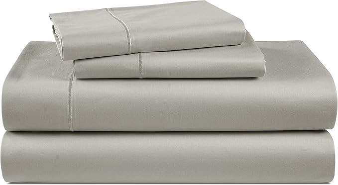 100% Egyptian Cotton Sheets Queen Size Set – Silky Sateen Weave for Winter Comfort, 15" Secure ... | Amazon (US)