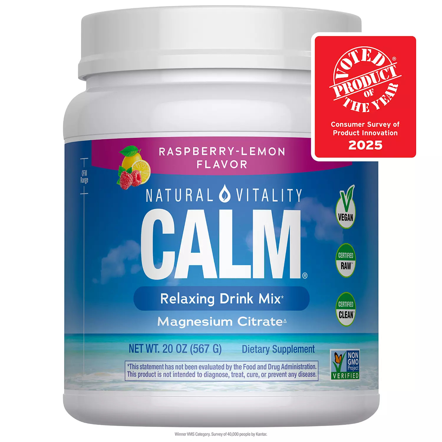 Natural Vitality CALM Raspberry-Lemon Drink Mix, 20 oz. | Sam's Club