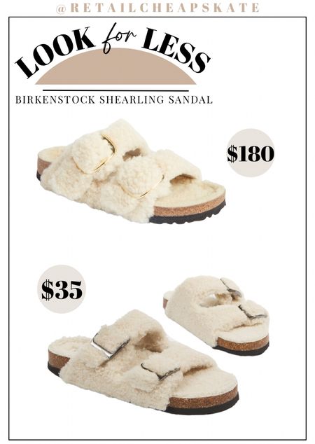 Birkenstock Shearling Sandals lookalike 

#LTKstyletip #LTKshoecrush #LTKfindsunder50