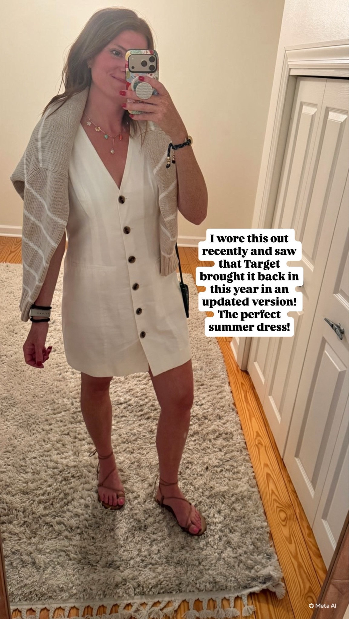 This is one of my most worn dresses in the summer! I love the button up style and fabric! The perfect summer dress.
