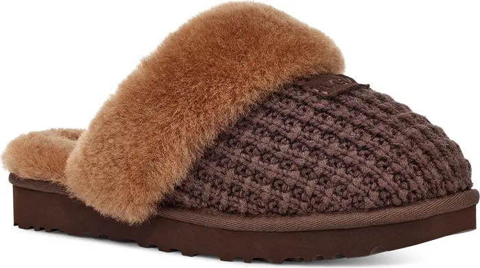 Cozy Knit Genuine Shearling Slipper (Women) | Nordstrom