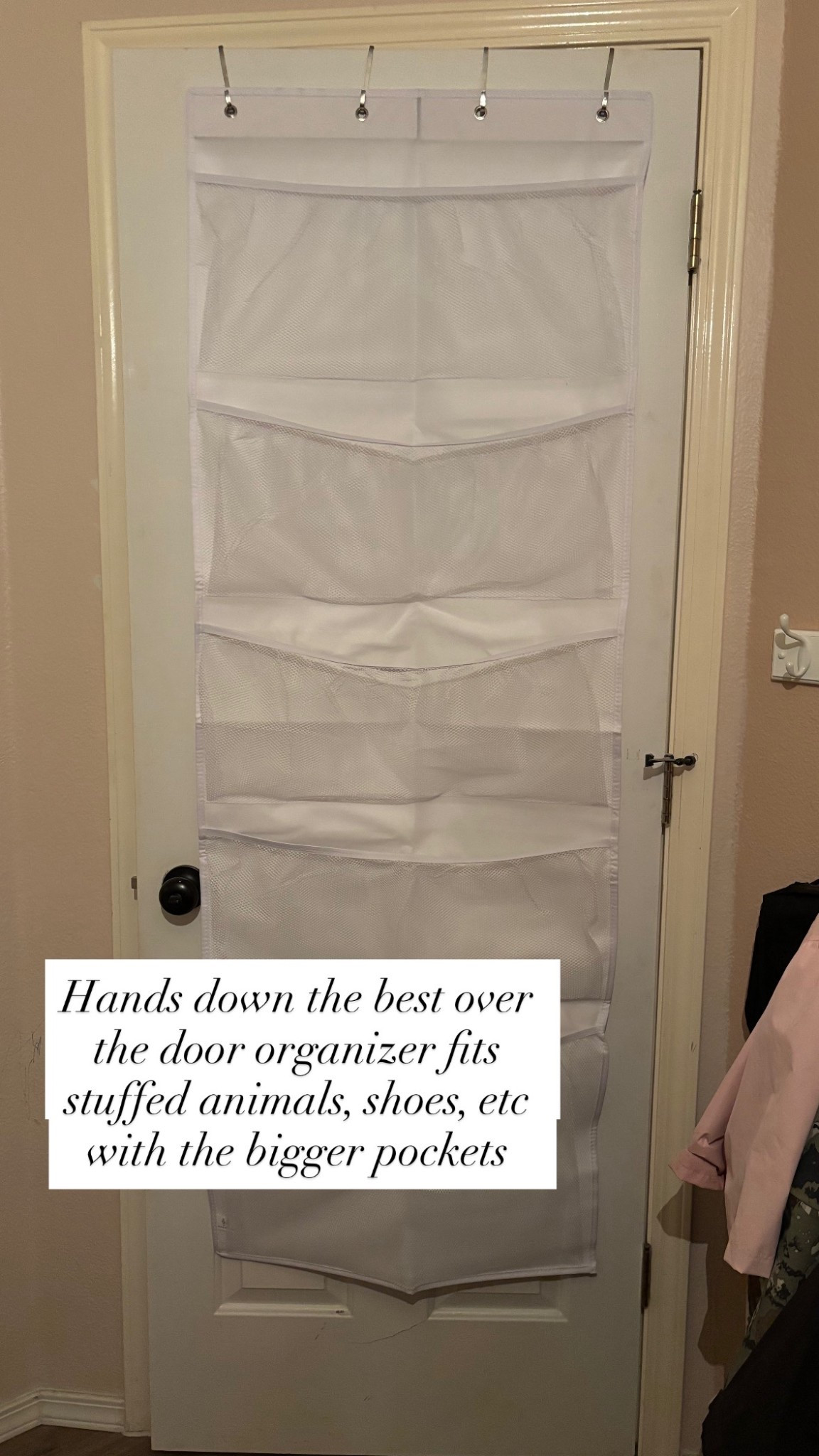 Small room hack unlocked ✨
This over-the-door organizer is saving us SO much space for stuffed animals, shoes, puzzles + all the little things that usually end up everywhere 😅
Linked everything for you 🧸👟🛍️

#LTKHome #ToyStorage #MomLifeHacks #SmallSpaceLiving #AmazonFinds #PlayroomOrganization #HomeOrganization #KidsRoomIdeas #StorageSolutions


#LTKFamily #LTKKids #LTKBaby