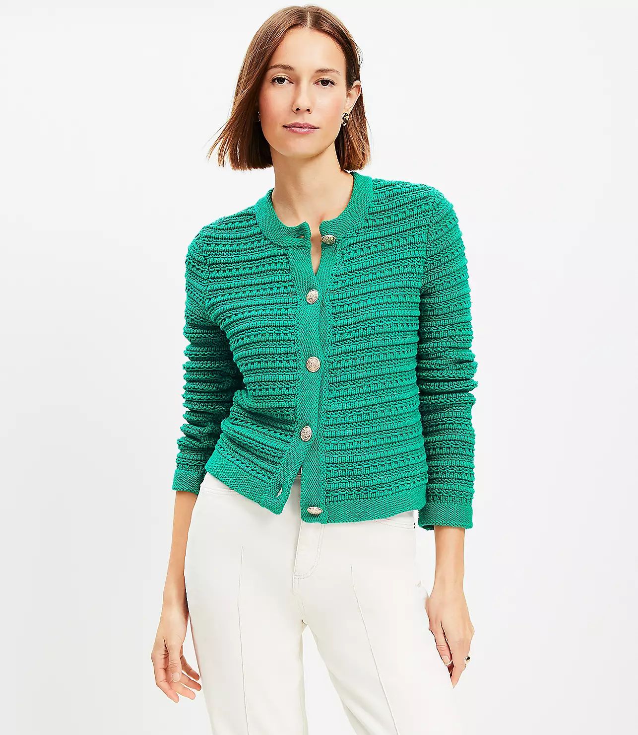 Textured Sweater Jacket | LOFT