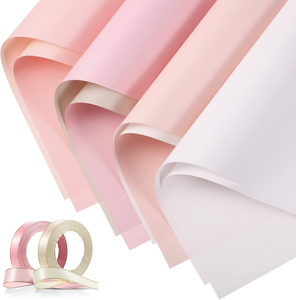 36 Sheets Double Sided Flower Wrapping Paper Floral Bouquet Paper Waterproof Florist Packaging Pa... | Amazon (US)