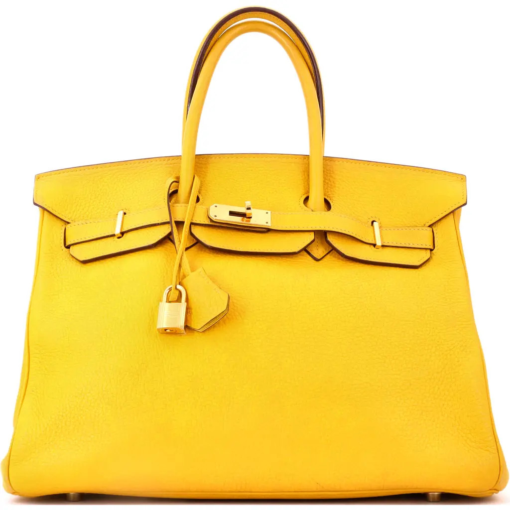 Pre-Owned Hermes Birkin Handbag Yellow Togo with Gold Hardware 35 at Nordstrom, Size Medium | Nordstrom