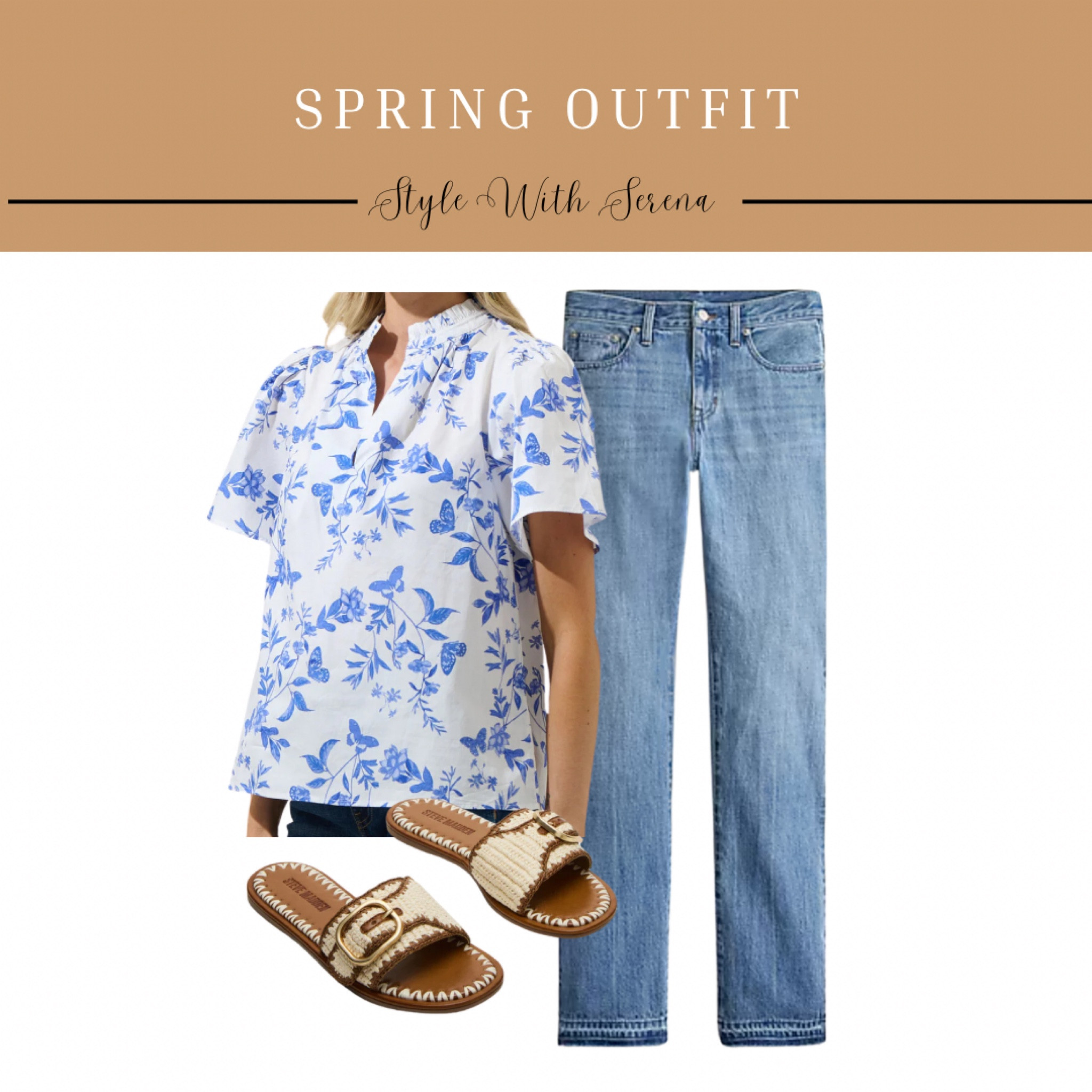 Spring outfit, spring fashion, spring blouse, jeans, denim, sandals 

#LTKFindsUnder100 #LTKOver40 #LTKStyleTip