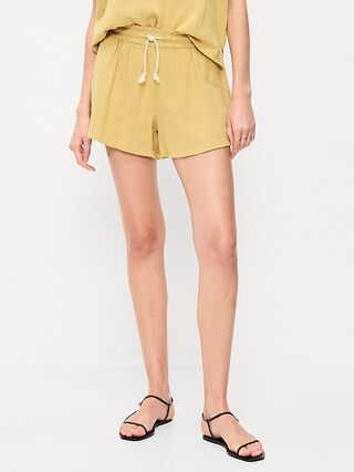 High-Waisted Crinkle Gauze Shorts | Old Navy (US)