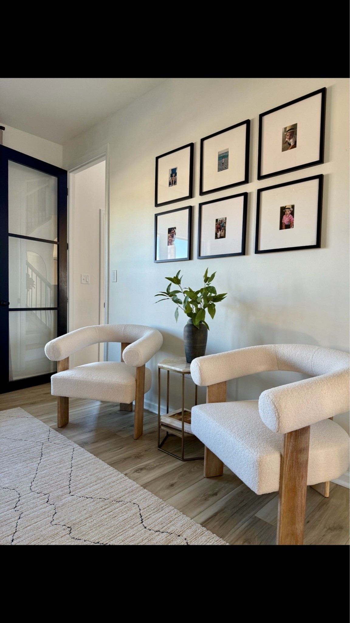 Cozy sitting area 

Matted frames, accent chair, area rug

#LTKSaleAlert #LTKHome