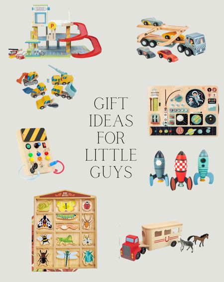 Gift ideas for little boys. Wooden gifts. Cars, outer space, bugs, horse trailer. Toddler boys. 

#LTKGiftGuide #LTKbaby #LTKkids