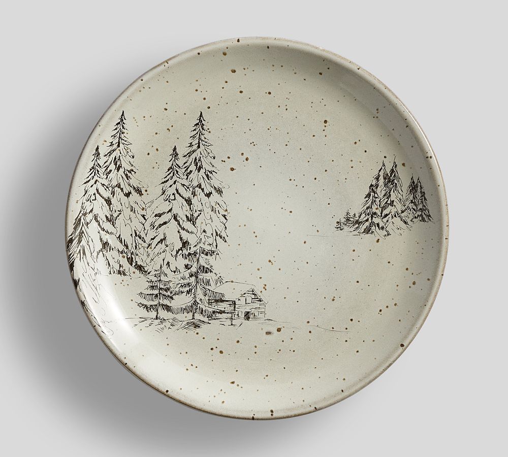 Rustic Forest Stoneware Salad Plates - Set of 4 | Pottery Barn (US)