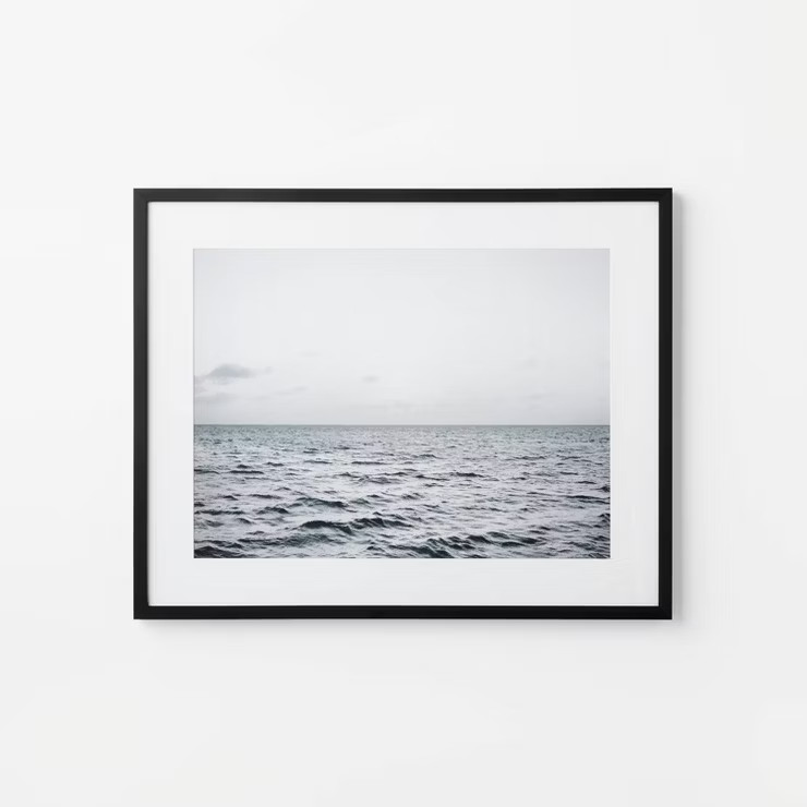 30" x 24" B&W Ocean View Framed Wall Print - Threshold™ designed with Studio McGee | Target