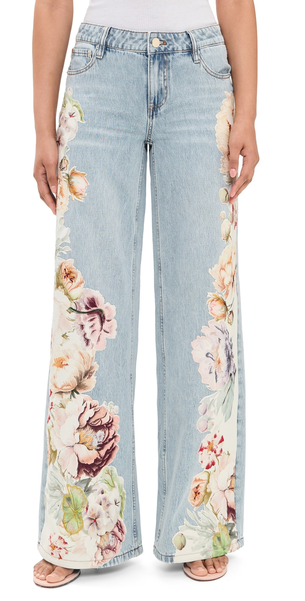 ALICE + OLIVIA Amazing Baggy Jeans Sierra Vintage/Multi 29 | Shopbop