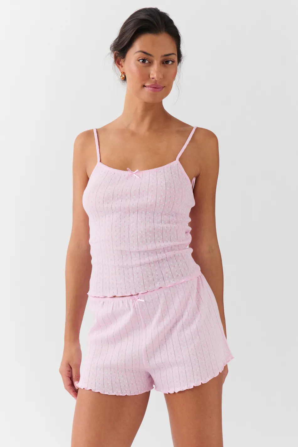 Pointelle shorts - Rosa - Dame - Gina Tricot | Gina Tricot SE