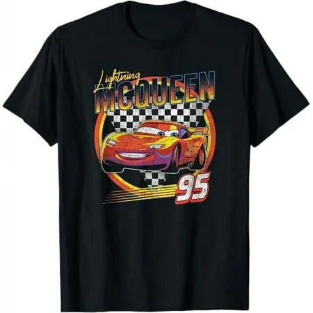 Disney Pixar Cars Lightning McQueen Vintage Race T-Shirt Unisex Up To Sizes 4XL | Walmart (US)