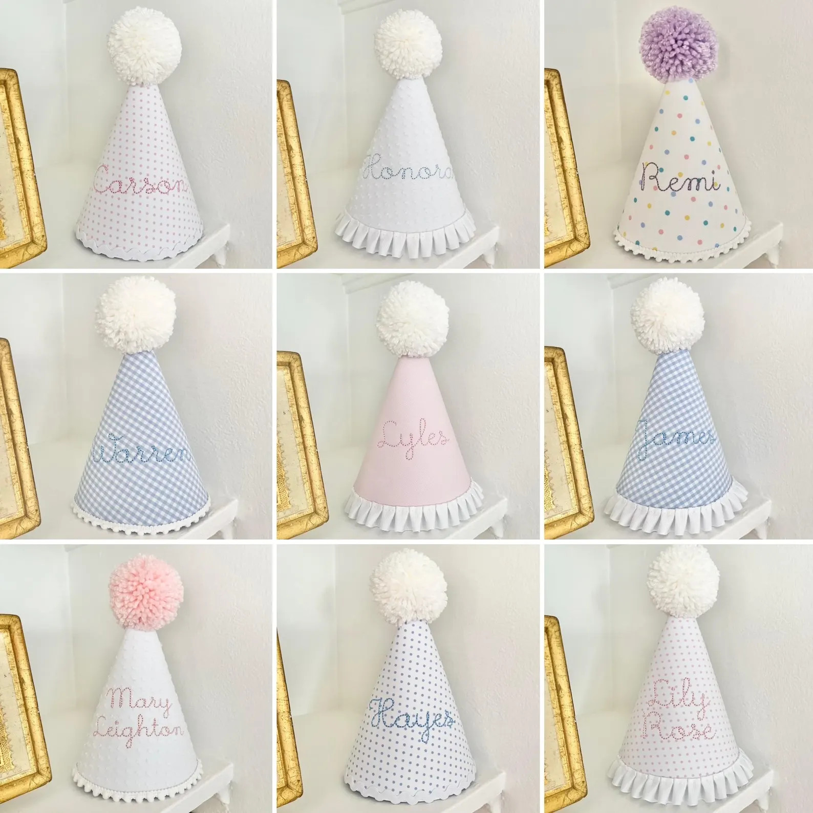 Embroidered Name Birthday Hat - Etsy | Etsy (US)