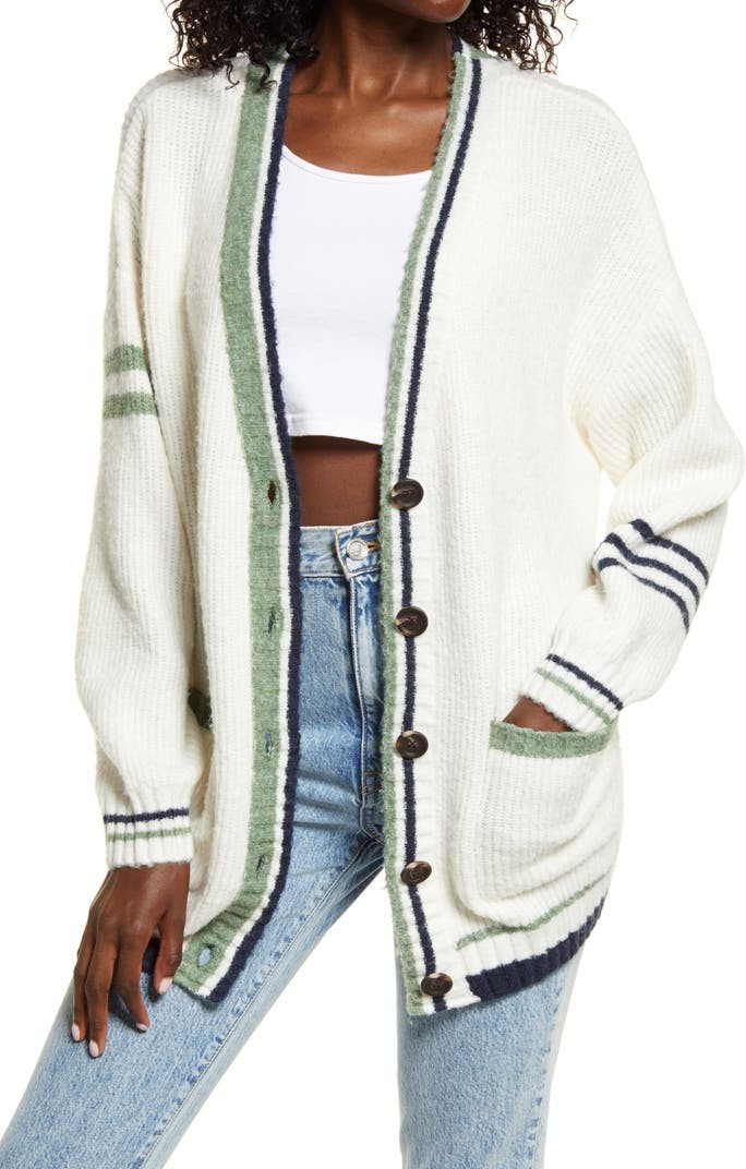 Tipped Varsity Cardigan | Nordstrom | Nordstrom