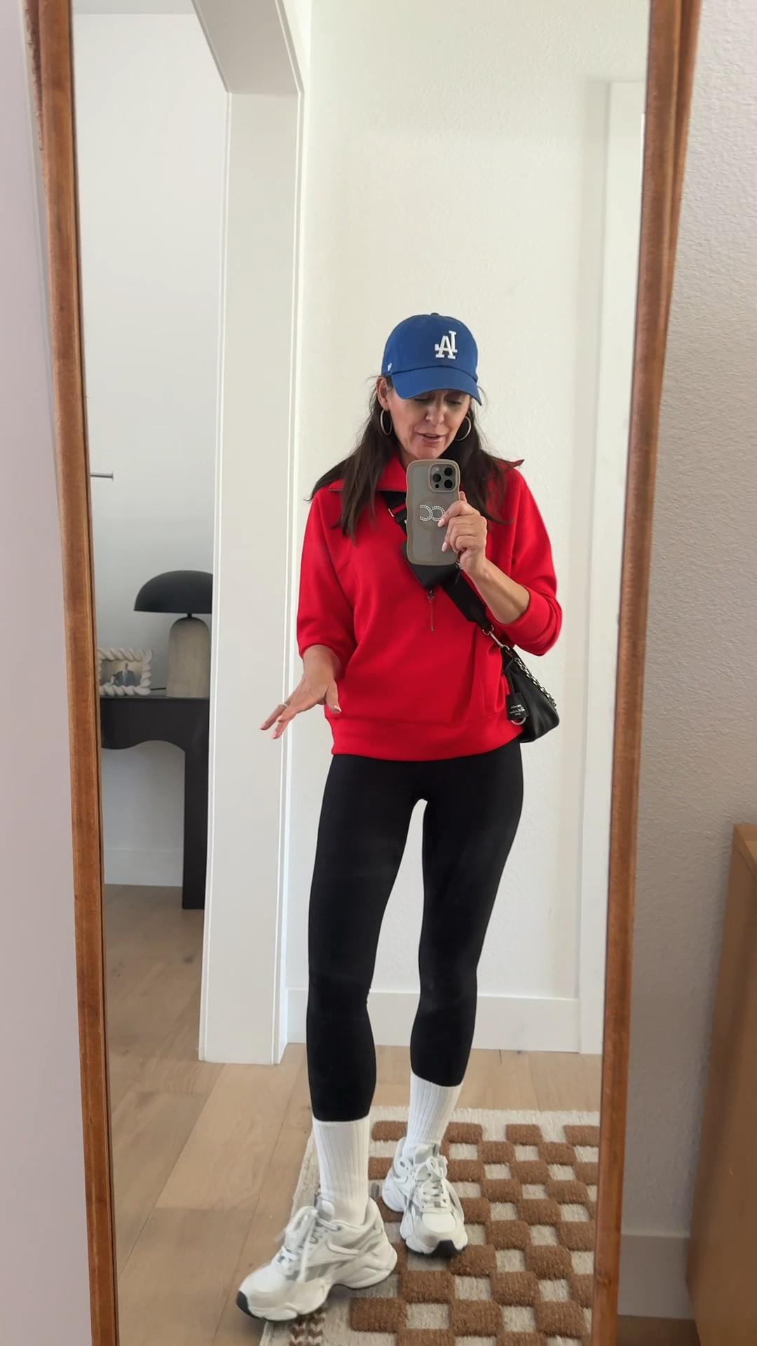 One thing I’m not questioning is these leggings and half zip use promo code JENNIFERXSPANX