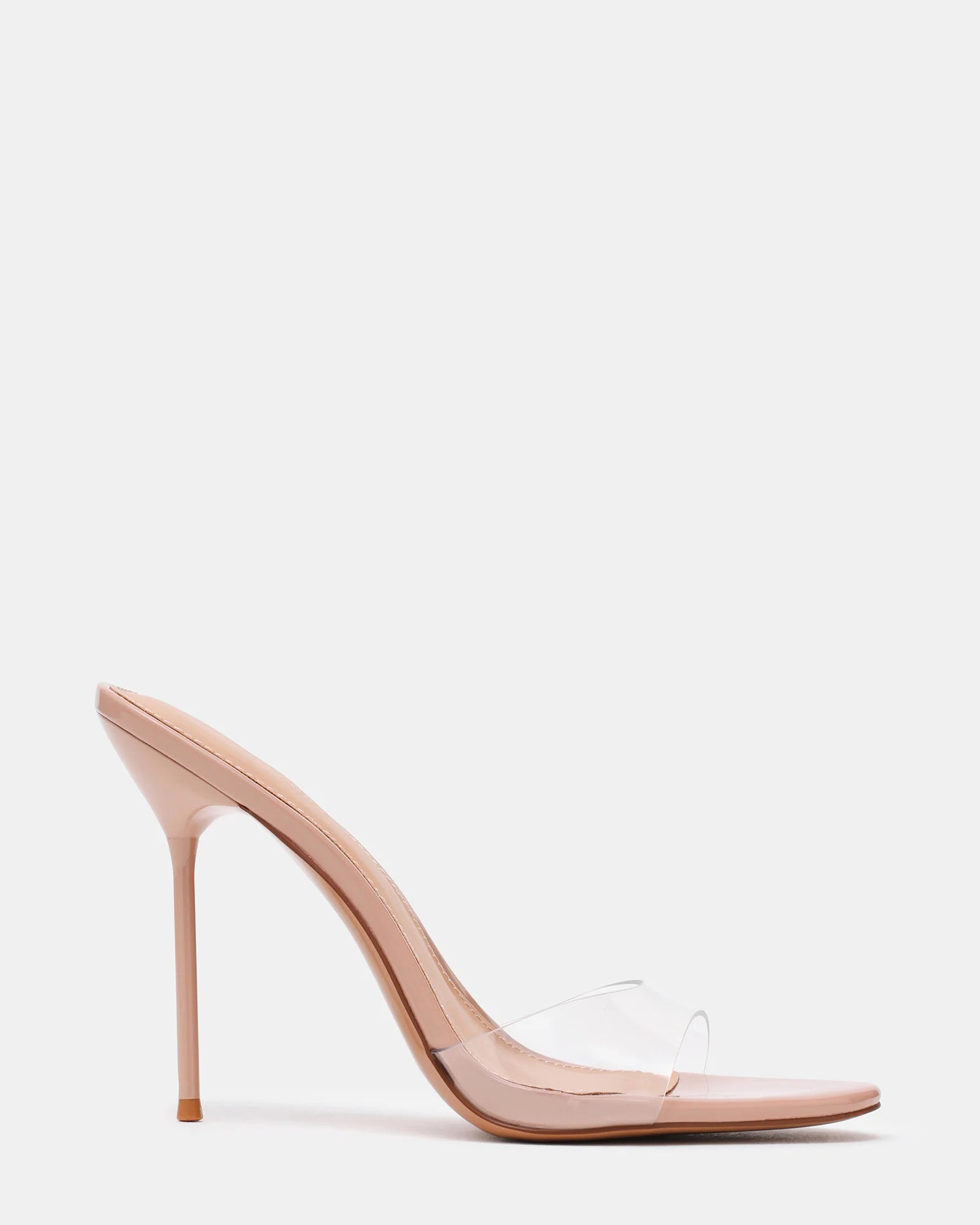 DAVINA Clear Rounded Open-Toe Mule Stiletto Women's Heel | Steve Madden (US)